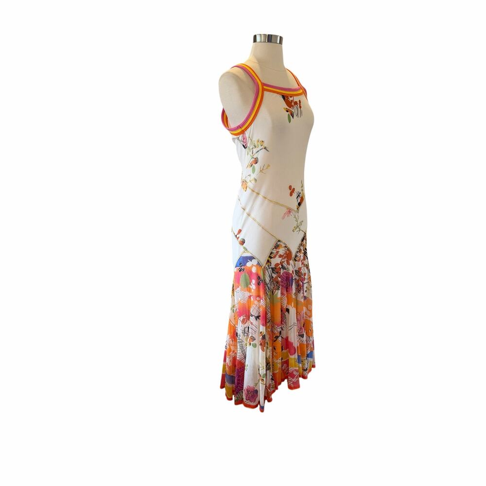 Rare Didier Parakian Paris Art Print Handkerchief Hem Dress Y2K - Picture 4 of 7